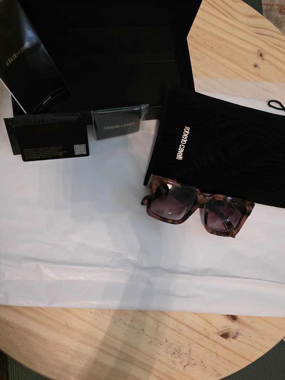 Roberto Cavalli Unisex Brown Tortoiseshell Sunglasses